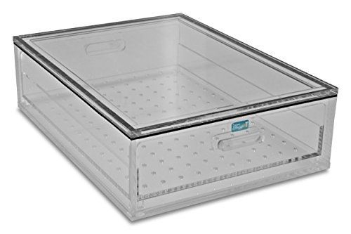 TrippNT 51398 Acrylic Portable Personal Desiccator, 17&#034; x 5&#034; x 12&#034;, Large, Clear