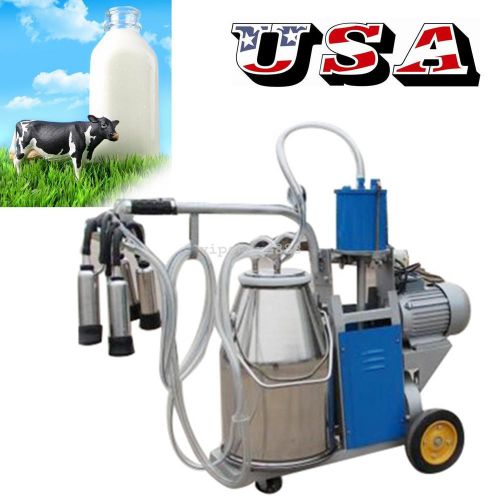 Electric Milking Machine For farm Cows Bucket 2Plug 25L 304 Stainless Steel Sale