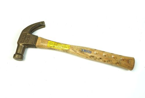 AMPCO 1 lb  H-20 ALBR Claw Hammer Non-Sparking Non-Magnetic, Wooden Handle 13&#034;