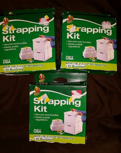 Lot if 3  Duck Strapping Kit  10 Buckles / 60ft. Strapping