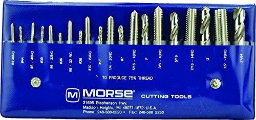 Morse Cutting Tools 37103 Tap and Drill Set, NC Series, High Speed Steel, #103