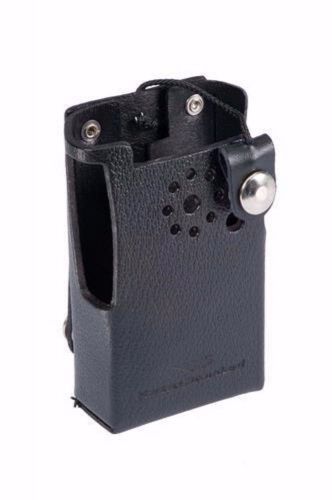 Vertex Standard LCC-351 Black Leather radio Holster case Belt Loop 351 series