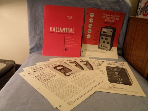 Ballantine 1963 Catalog, Model 350 Voltmeter Booklet + Flyers
