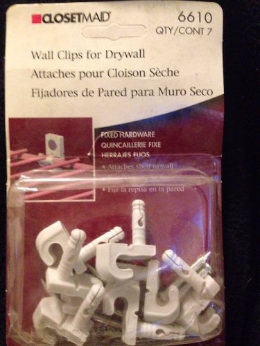Wire Shelf Wall Clips For Drywall 6610 Closetmaid White 7 Count Fixed Hardware