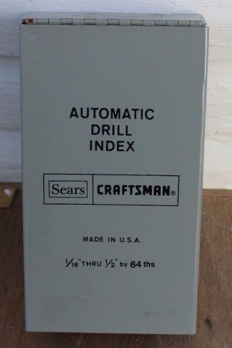 New Craftsman  Drill Index Letter Size 1/16 to 1/2  Without drill bits -