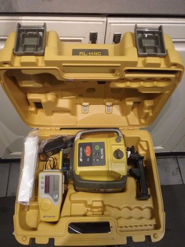 Topcon RL-H4C Construction Laser Level Rechargeable Kit With Tripod And Rod
