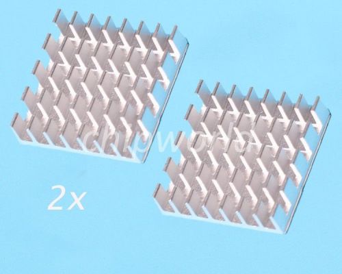 2pcs ic heat sink aluminum 22*22*6mm 22x22x6mm cooling fin 3m8810 adhesive for sale