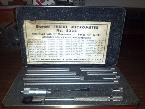 Starrett Inside Micrometer Set - No. 823B - Free Shipping