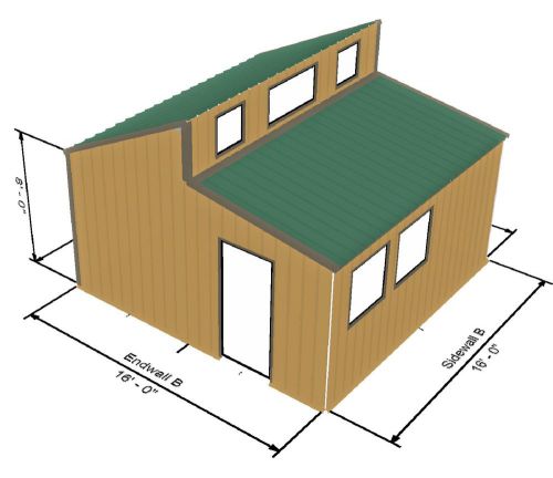 Tiny House All Steel Kit - 256 sqft - Framing 2&#039;-0&#034; OC for Interior Finishing