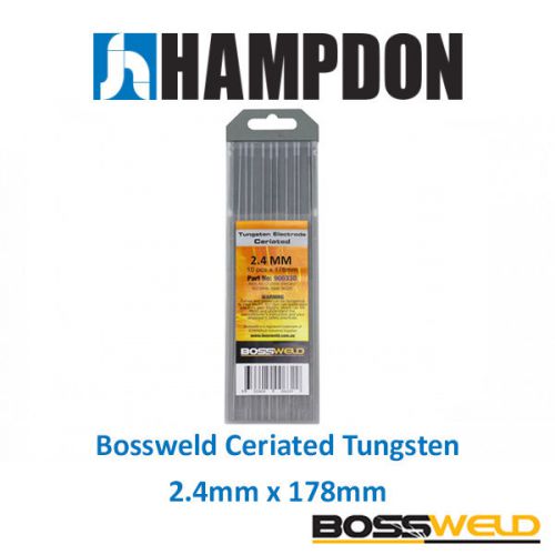 Bossweld Ceriated Tungsten x2.4mmx178mmx10 Pc - 900331