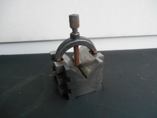 Vintage brown &amp; sharpe mfg cat no 750 b no 107 v block clamp machinist tool for sale