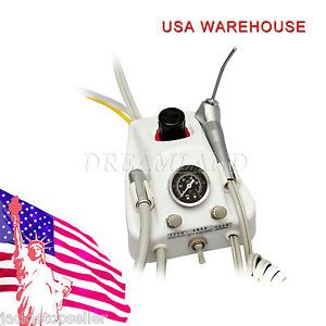 Dental Portable Turbine Unit 4 Hole connection Work W/ Compressor 3 Way Syringe