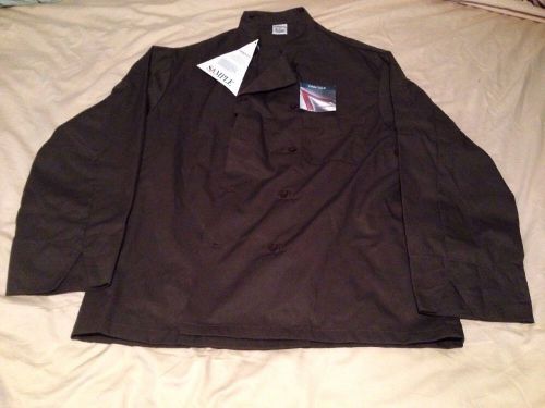 Pinnacle Chef Trends New Chef Coat Brown Long Sleeve Size L NWT