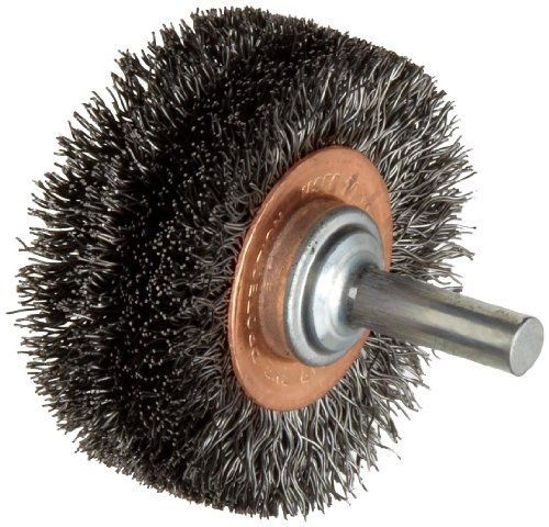 Weiler Wide Face Wire Wheel Conflex Brush, Round Shank, Steel, Crimped Wire, 2&#034;