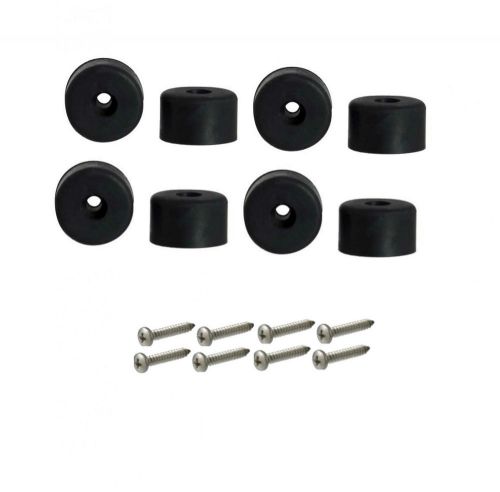Lot of 8 rubber bumper feet 23/32&#034; dia * 7/16&#034; h + screw &amp; metal washer built-in for sale