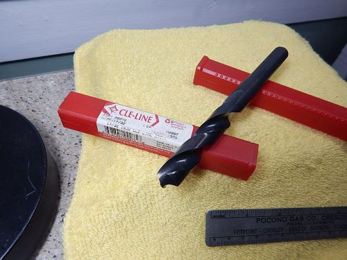 Lightly Used Cleveland Twist 17/32&#034;#1836 Cle-Line Reduced Shank Drill