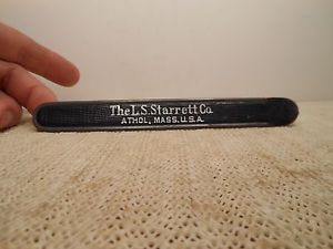 Vintage l s starrett  6&#034; steel rule / ruler protective sleeve - inspection tool for sale