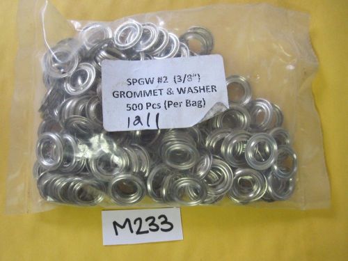 500 qty. #2 (3/8&#034;) Nickel Plated Solid Brass Self Piercing Grommet / Washer