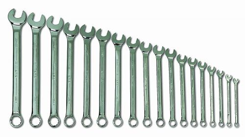 Williams MWS-18A Combination Wrench Set, 18 Piece 7mm-24mm High Polish Chrome