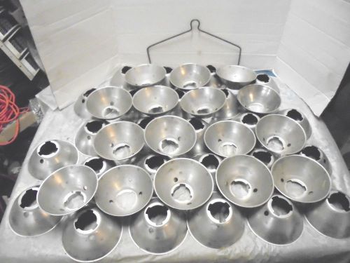lot of 41 stainless steel cream separator filter funnels with wire hanger milk
