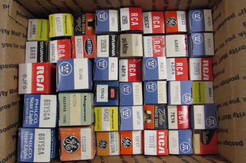 LOT of 42 Vtg Assorted Tubes New in Boxes Electron Radio TV Receiver Bulb Vacuum