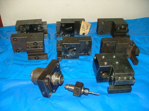 Lot of Miyano CNC Lathe Turret Tool Holders, Live Tool W/ Tapping Head, ATS-35S