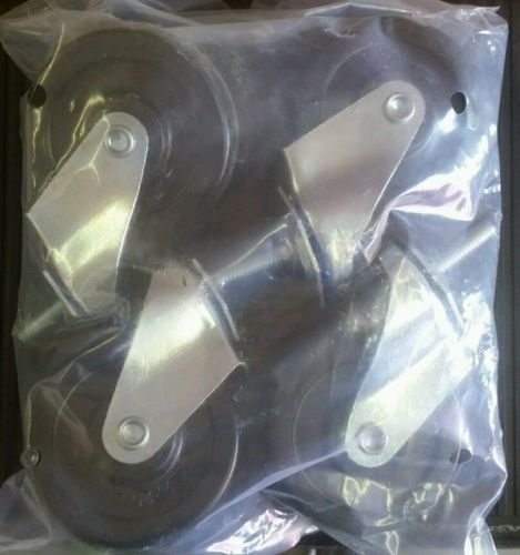 76.2 x 25 stem Casters NIP with brakes set of four