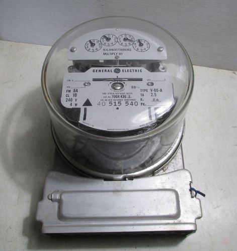 General Electric 2 Station Watthour Meter - Cat #700x 436 1 - Type V-66-A