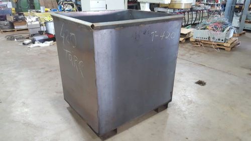 Large steel industrial scrap bin container with fork slots heavy duty *can ship* for sale
