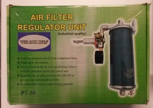 PARTS! 2 Air Compressor Filter Regulator Units Industrial Quality 0 to 160 PSI