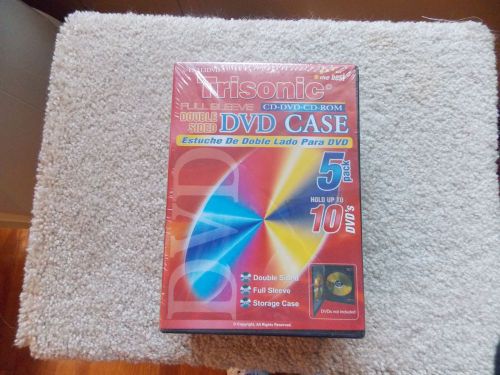 SEALED PACK OF 5 TRISONIC DOUBLE DVD CASES BLACK