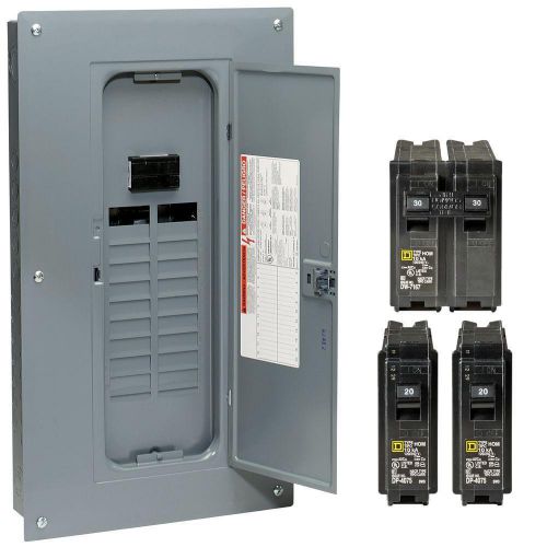 New square-d 100-amp 20-space 40-circuit indoor main-breaker panel load-center for sale