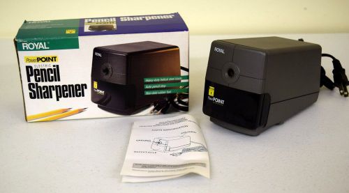 Amazing Brand New Royal Powerpoint Electric Pencil Sharpener w/ Box and Manual
