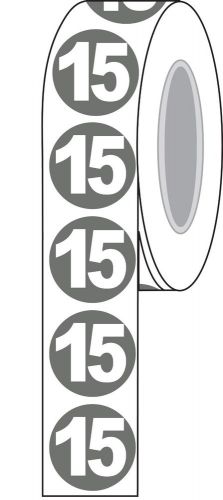 1-1/2&#034; Diameter &#034;15&#034; Inventory Control Label Compulabel (821726)