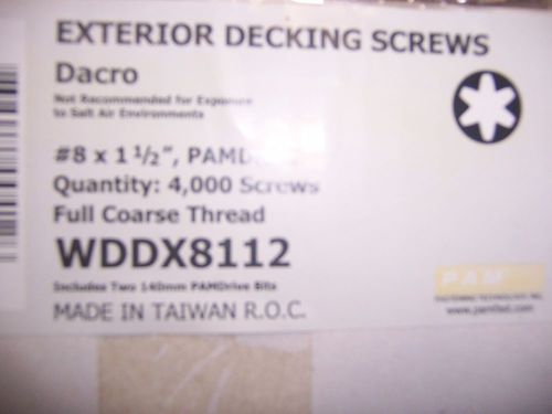 WDDX8112 Pam drive strip screw