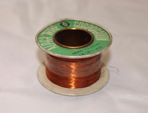 ALPHA WIRE 32 AWG Enameled Copper Magnet Wire 1/4lb - NOS