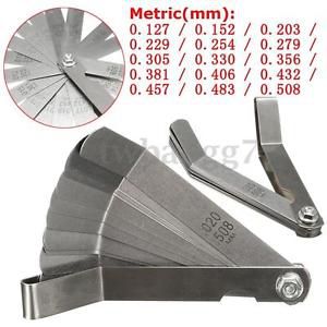 Metric valve offset feeler gauge 0.020 - 0.019mm 16 blade length 100mm useful us for sale