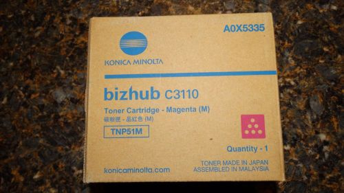 GENUINE KONICA MINOLTA TNP51M MAGENTA TONER CARTRIDGE A0X5335 FOR BIZHUB C3110