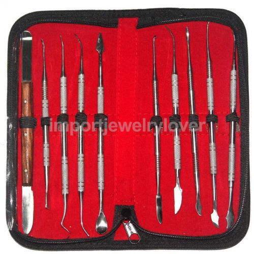 10 Dental Kit Tool Set Tartar Calculus Plaque Remover Cleaning &amp; Zipper Case