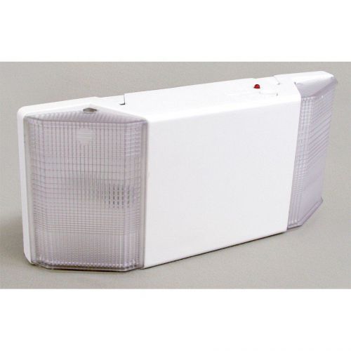 Low profile emergency lighting unit 2 lights white with battery backup 120v for sale