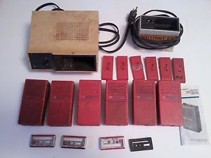 Lot of 6 Vintage Motorola Minitor pagers RED chargers for parts repair FREE Ship