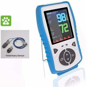Pulse Ox for VETS Handheld Pulse Oximeter with Veterinary Sensor