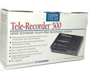 VTR-500 Tele-Recorder 500 Voice Activated Telephone Recording Conversation NEW