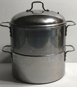 Vintage Stainless Steel 3 qt Steamer 3 Piece Set Cook Time Korea