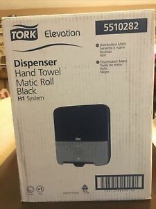 Tork 5510282 Elevation Matic Hand Towel Roll Dispenser H1 System Black New NIB