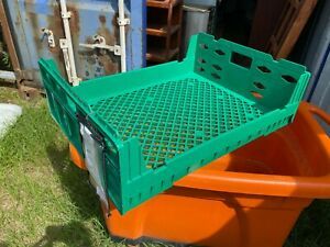 Set of 30 Commercial 29&#034; x 22.5&#034; Green Food Plastic Heavy Duty Crisping Baskets