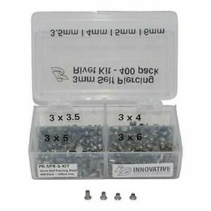 Self-Piercing Rivets 3mm Assorted Size Kit of 400 Pieces - 100 Each Size