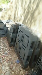 13 Plastic Pallets- Great for flooring. 