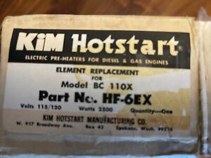 Kim Hotstart : Part # HF6EX Replacement Element For BC110X