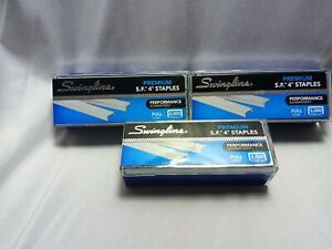 3pk Swingline S.F. 4 Premium Staples,0.25&#034;  0.5&#034; Crown, Steel 210/Strip 5,000Box
